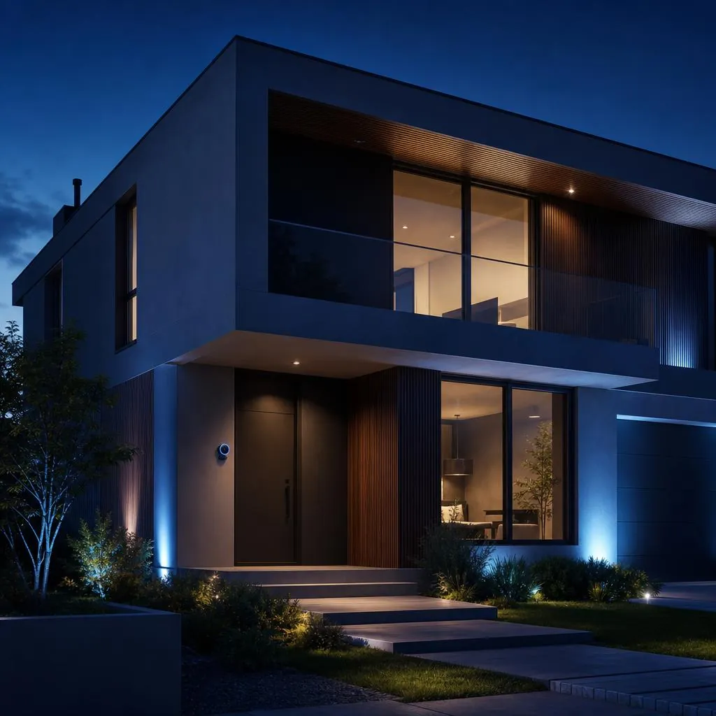 Vivienda protegida con cámara de seguridad instalada junto a la entrada